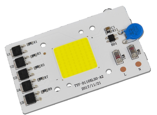 Beyaz Renk, Tam Spektrum 20 W 30 W 50 W Yüksek Güç AC 110 V 220 V 230 V Sürücüsüz Cob / DOB Led çip