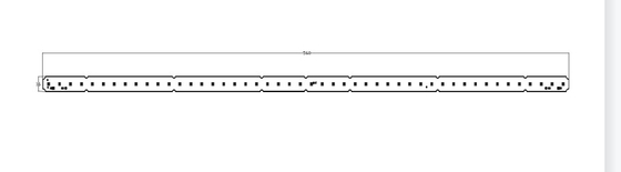 Pcb Modülü 50w Lineer Işık Şeritleri 560mm Zhaga Konnektörleri 120/230v